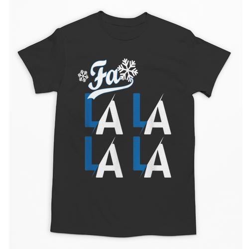 LA Baseball Fan Christmas FA La La Holiday Blue Theme Unisex T-Shirt - Sportilla