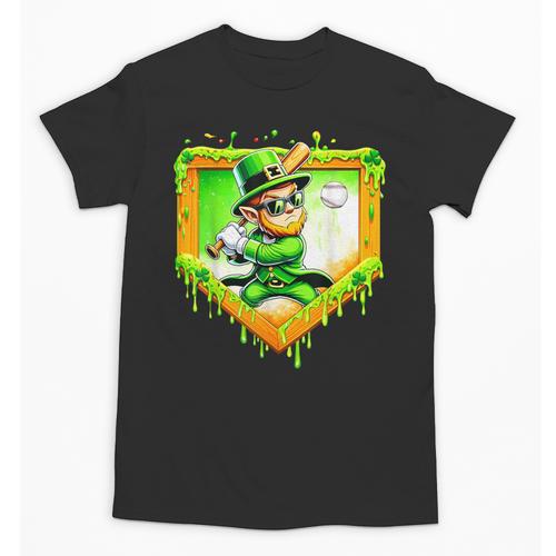 Leprechaun Baseball St Patricks Day Ice Cream Drip Men Boys Unisex T-Shirt - Sportilla