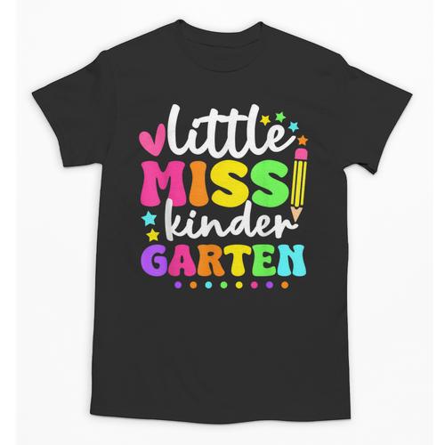 Little Miss Kindergarten Kids Girls Pencil Back To School Unisex T-Shirt - Savourry