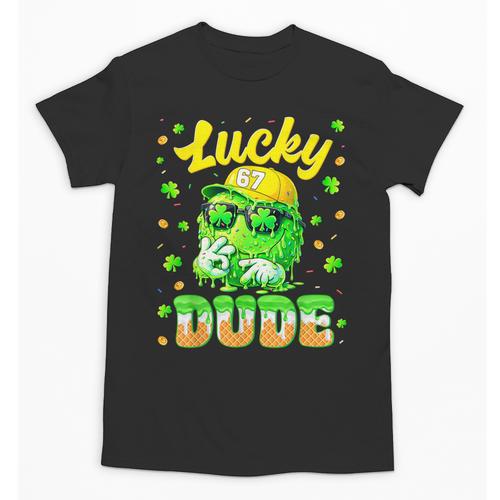 Lucky Dude Drip Baseball Shamrock St Patrick Men Boy Youth Unisex T-Shirt - Sportilla