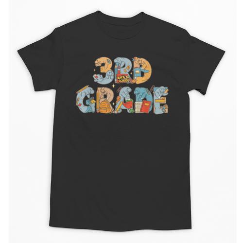 Manatee Third Grade Back To School Kids Boys Girls Unisex T-Shirt - Savourry