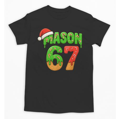 Mason 67 Christmas Ice Cream Drip Meme Six Seven Baseball Unisex T-Shirt - Sportilla