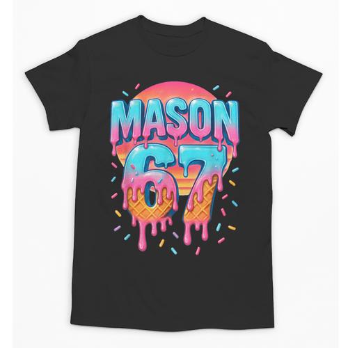 Mason 67 Costume Ice Cream Baseball Drip 6 7 Meme Six Seven Unisex T-Shirt - Sportilla