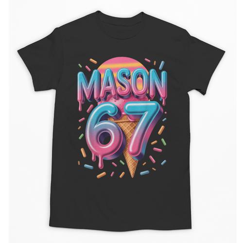 Mason 67 Meme Ice Cream Baseball Drip Unisex T-Shirt - Sportilla
