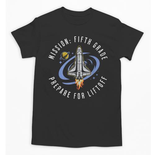 Mission Fifth Grade Space Rocket Back To School VI Unisex T-Shirt - Savourry