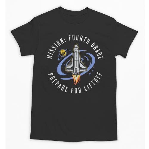 Mission Fourth Grade Space Rocket Back To School VI Unisex T-Shirt - Savourry
