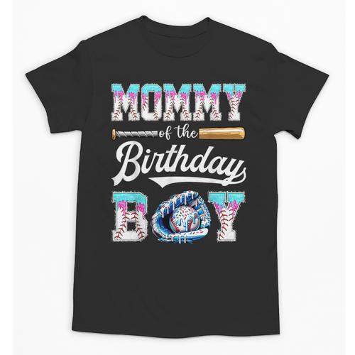 Mommy Of The Birthday Boy Baseball Ice Cream Drip Matching Unisex T-Shirt - Sportilla