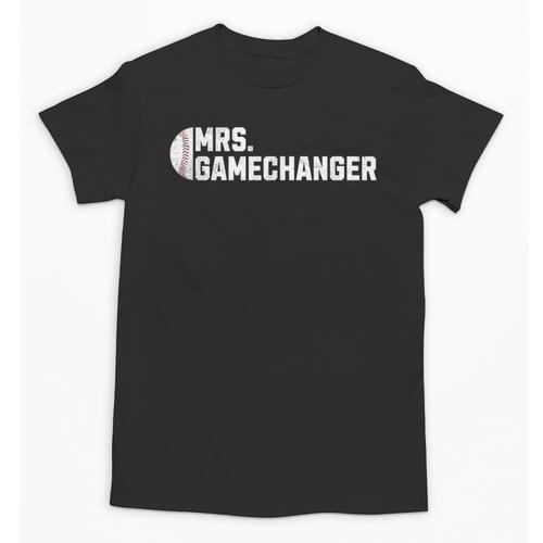Mrs Gamechanger Baseball Scorekeeper Love Unisex T-Shirt - Sportilla