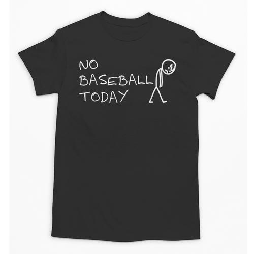 No Baseball Today Sad Stickman Sports Fan Unisex T-Shirt - Sportilla
