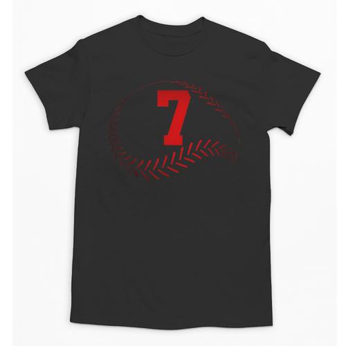Number 7 Years Baseball 7TH Birthday Unisex T-Shirt - Sportilla