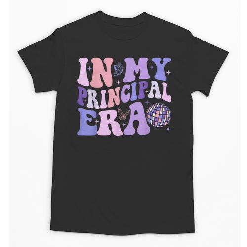 In My Principal Era Groovy School Headmaster Back To School Unisex T-Shirt - Savourry