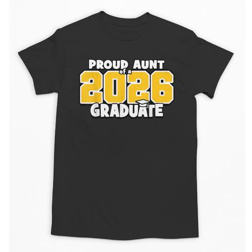 Proud Aunt Of 2026 Graduate Matching Back To School GY Unisex T-Shirt - Savourry