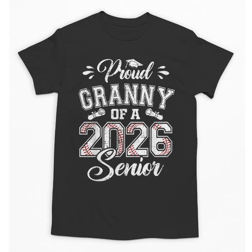 Proud Granny Of A 2026 Senior Baseball Graduate Unisex T-Shirt - Sportilla