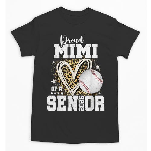 Proud Mimi Of A 2026 Senior Baseball Graduation Leopard Unisex T-Shirt - Sportilla