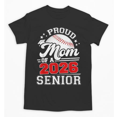 Proud Mom Of A 2026 Senior Baseball Graduation 2026 Unisex T-Shirt - Sportilla