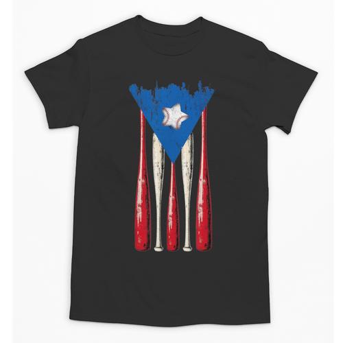 Puerto Rican Baseball Bats Puerto Rico Flag Pride BéIsbol Unisex T-Shirt - Sportilla