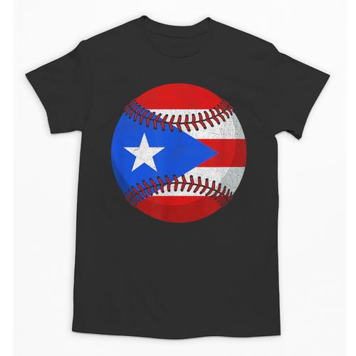 Puerto Rico Baseball Flag Boricua Beisbol Fan Gear Unisex T-Shirt - Sportilla