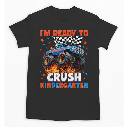 Ready To Crush Kindergarten Monster Truck Back To School Boy Unisex T-Shirt - Savourry