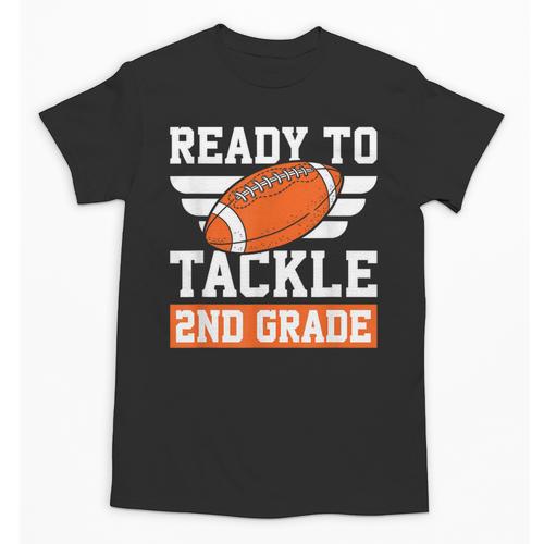 Ready To Tackle 2nd Grade Back To School Kids Football Unisex T-Shirt - Savourry