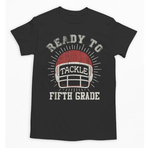 Ready To Tackle 5th Grade Back To School Football Unisex T-Shirt - Savourry