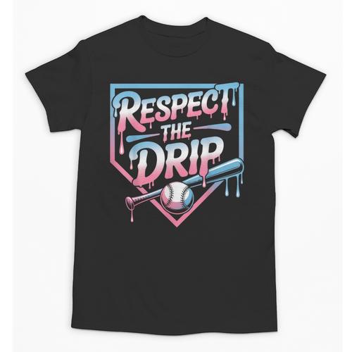 Respect The Drip Baseball Player Unisex T-Shirt - Sportilla