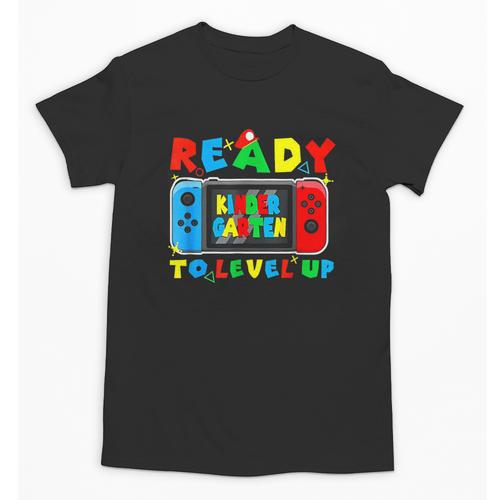 Retro Back To School Kindergarten Ready To Level Up Gamer Unisex T-Shirt - Savourry
