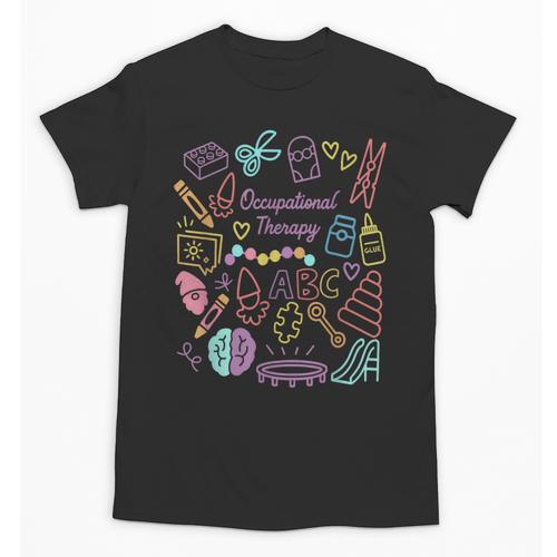 Retro Occupational Therapy Doodle Back To School Costume Unisex T-Shirt - Savourry