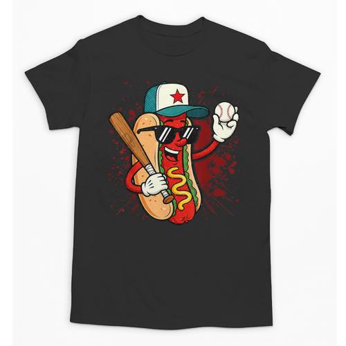 Retro Vintage Baseball Hot Dogs Unisex T-Shirt - Sportilla