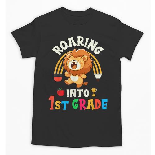 Roaring Into First Grade Lion 1st Grade Back To School Unisex T-Shirt - Savourry