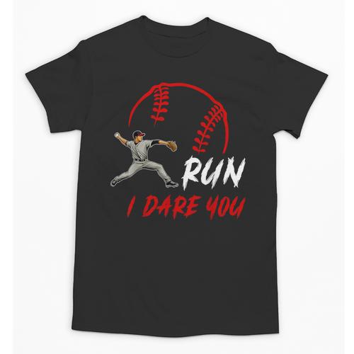 Run Steal I Dare You Humor Baseball Catcher Vintage Unisex T-Shirt - Sportilla