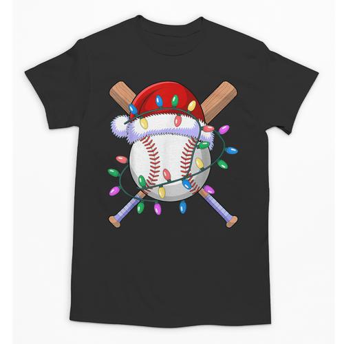 Santa Sports Christmas Baseball Player Unisex T-Shirt - Sportilla