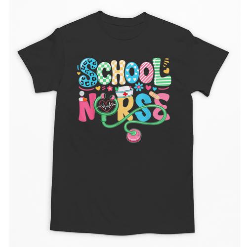 School Nurse Colorful Costume Back To School Nursing Job Unisex T-Shirt - Savourry