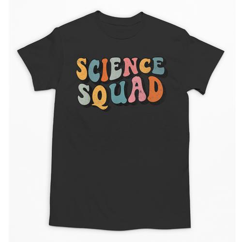 Science Squad Retro Groovy Back To School Matching Teaching Unisex T-Shirt - Savourry