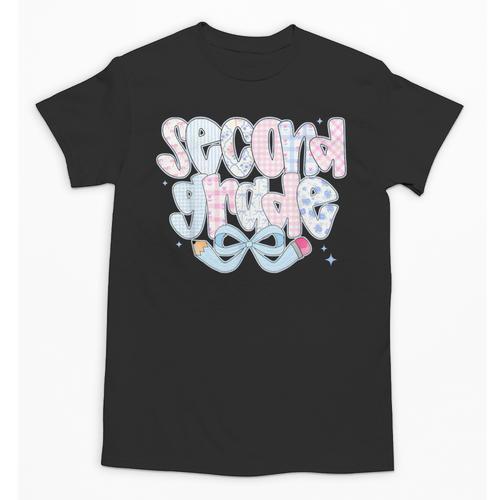 Second Grade Coquette Bow First Day Of School Back To School Unisex T-Shirt - Savourry