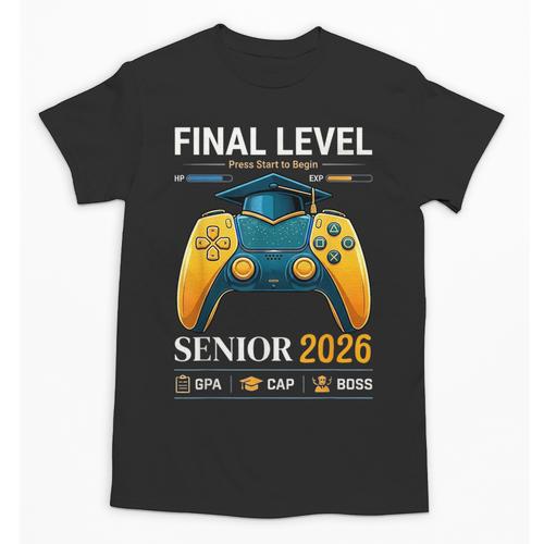 Senior Class Of 2026 Back To School Gamer Boys Senior 2026 Unisex T-Shirt - Savourry