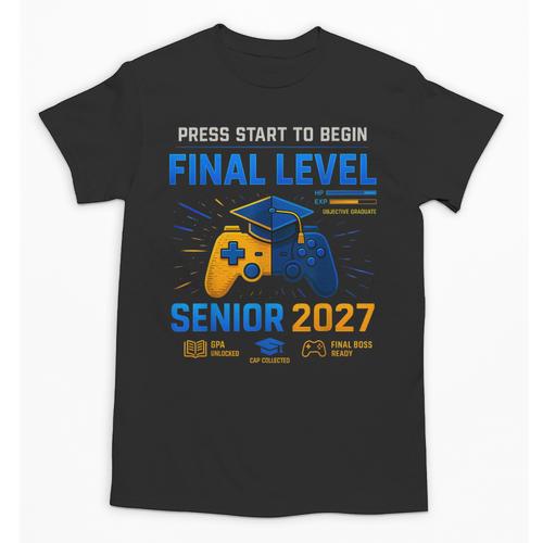 Senior Class Of 2027 Back To School Gamer Senior 2027 Unisex T-Shirt - Savourry