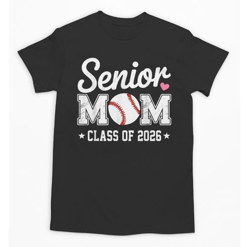 Senior Mom Class Of 2026 Baseball Retro Mom Graduation 2026 Unisex T-Shirt - Sportilla