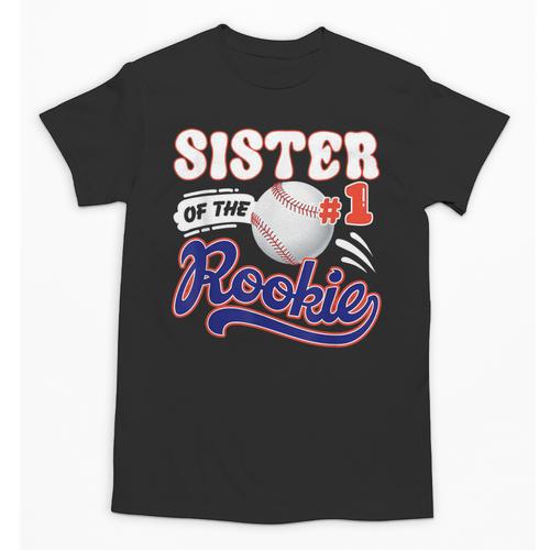 Sister Rookie Of Year 1st Birthday Baseball Theme Matching Unisex T-Shirt - Sportilla