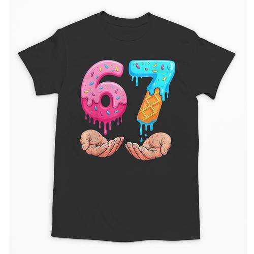 Six Seven 6-7 Baseball Ice Cream Drip 67 Meme Hands Unisex T-Shirt - Sportilla