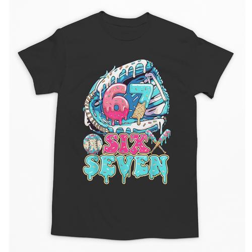 Six Seven 67 Ice Cream Drip Baseball For Boy Kids Youth Unisex T-Shirt - Sportilla