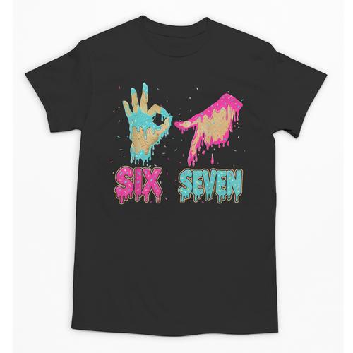 Six Seven 67 Meme Ice Cream Drip Baseball For Boy Kids Unisex T-Shirt - Sportilla