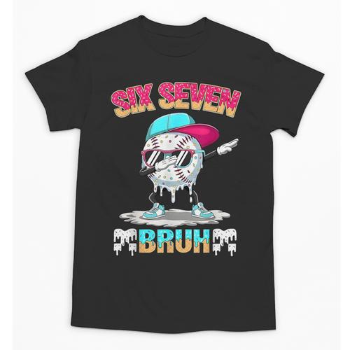 Six Seven 67 Meme Ice Cream Drip Baseball Dabbing Boy Kids Unisex T-Shirt - Sportilla