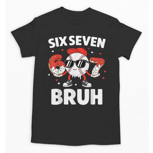Six Seven Bruh Valentines Baseball Kids 67 Valentine Boys Unisex T-Shirt - Sportilla