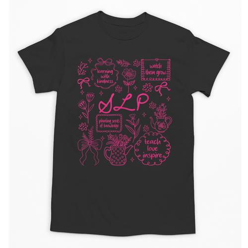 SLP Love Inspire Teach Pink Bow Back To School Unisex T-Shirt - Savourry