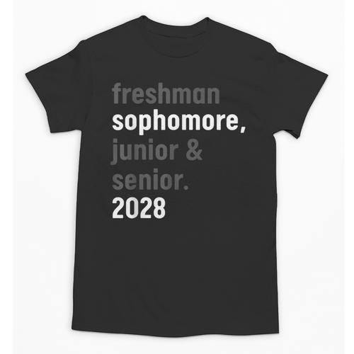 Sophomore Class Of 2028 Shirt Back To School High School Tee Unisex T-Shirt - Savourry
