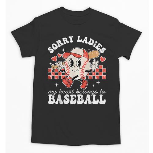 Sorry Ladies My Heart Belongs To Baseball Boy Kids Unisex T-Shirt - Sportilla