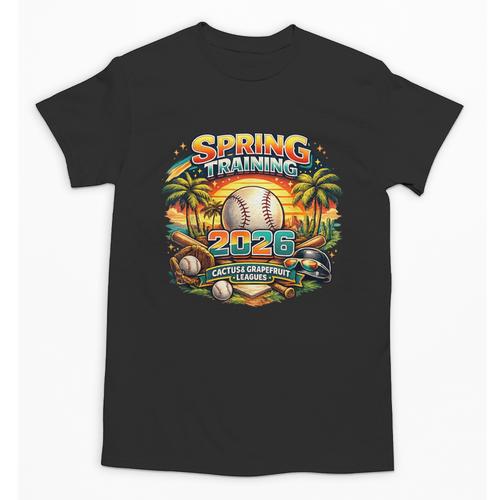 Spring Training 2026 Retro Baseball Palm Cactus Unisex T-Shirt - Sportilla