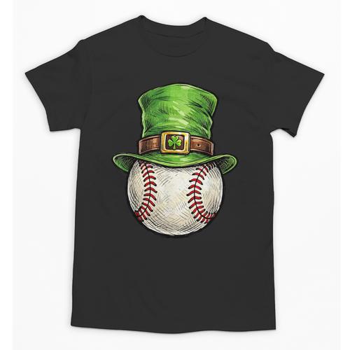 St Patricks Day Baseball Player Leprechaun Hat Men Boys Kids Unisex T-Shirt - Sportilla
