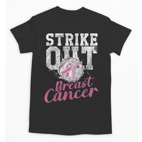 Strike Out Breast Cancer Baseball Warrior Unisex T-Shirt - Sportilla