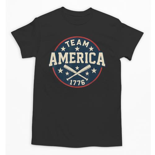 Team America 1776 4th Of July Patriotic Baseball Unisex T-Shirt - Sportilla